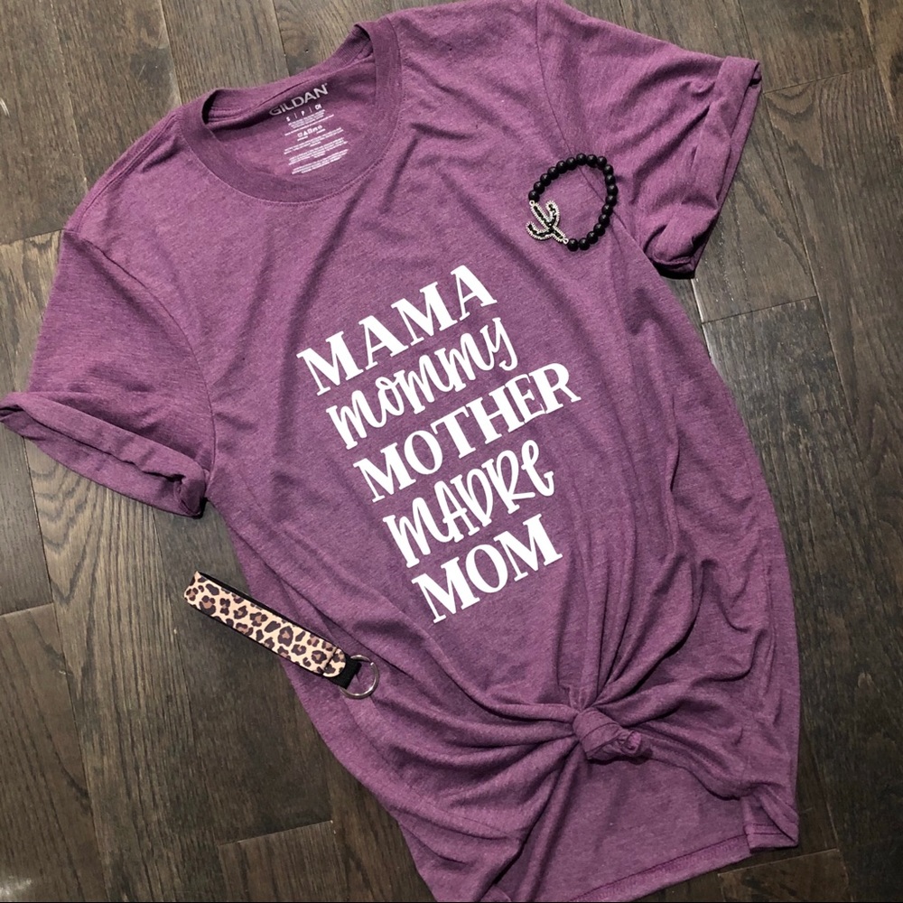 Bella Canvas screen print transfer mama tee